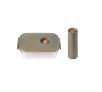 Inolife - Boîte sous vide en verre borosilicate + Pompe électrique automatique, Conservation alimentaire jusqu’à 5x plus longtemps, Réutilisable, Sans BPA, Écoresponsable