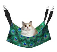 InOmak Adorable Paon Vert,Hamac Suspendu pour Chat, lit Suspendu Doux Double Face pour Petits Chiens,M