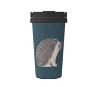 InOmak Adorable petit hérisson,Tasse à café portable de 500 ml en acier inoxydable, isotherme.