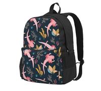 InOmak Adorables axolotls,Sac à dos à poches, sac à dos décontracté, sac d'école résistant à l'eau pour les voyages, la randonnée ou le camping