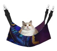 InOmak Agate Abstraite Violet, Bleu, Or,Hamac Suspendu pour Chat, lit Suspendu Doux Double Face pour Petits Chiens,M