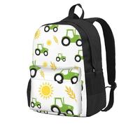 InOmak Agriculture avec tracteur,Sac à dos à poches, sac à dos décontracté, sac d'école résistant à l'eau pour les voyages, la randonnée ou le camping