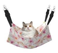InOmak Aquarelle Florale Rose et Violette,Hamac Suspendu pour Chat, lit Suspendu Doux Double Face pour Petits Chiens,L