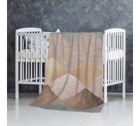 InOmak Argyle marbré en Or Rose, cuivre et Blush,Couverture Douce et Chaude en Flanelle Anti-Boulochage 76 x 127 cm