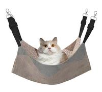 InOmak Argyle marbré en Or Rose, cuivre et Blush,Hamac Suspendu pour Chat, lit Suspendu Doux Double Face pour Petits Chiens,L