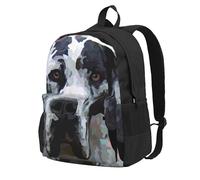 InOmak Art du Grand Danois,Sac à dos à poches, sac à dos décontracté, sac d'école résistant à l'eau pour les voyages, la randonnée ou le camping