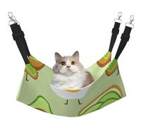 InOmak Avocat Mignon, Pain grillé et œuf Frit,Hamac Suspendu pour Chat, lit Suspendu Doux Double Face pour Petits Chiens,M