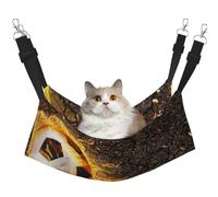 InOmak Ballon de Football dans Les Flammes d'un feu brûlant,Hamac Suspendu pour Chat, lit Suspendu Doux Double Face pour Petits Chiens,M