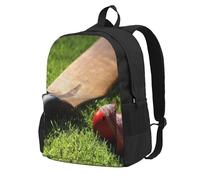InOmak Batte et balle de cricket,Sac à dos à poches, sac à dos décontracté, sac d'école résistant à l'eau pour les voyages, la randonnée ou le camping