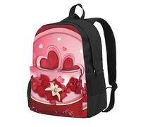 InOmak Bonne Saint-Valentin,Sac à dos à poches, sac à dos décontracté, sac d'école résistant à l'eau pour les voyages, la randonnée ou le camping