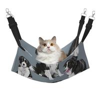 InOmak Border Collie Bleu,Hamac Suspendu pour Chat, lit Suspendu Doux Double Face pour Petits Chiens,L