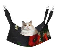 InOmak Bouquet de Coquelicots Rouges,Hamac Suspendu pour Chat, lit Suspendu Doux Double Face pour Petits Chiens,M