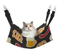 InOmak Bretzel et bière,Hamac Suspendu pour Chat, lit Suspendu Doux Double Face pour Petits Chiens,M