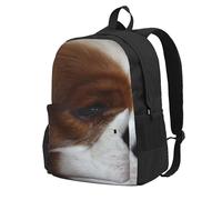 InOmak Cavalier King Charles Spaniel Animaux de compagnie Chiots,Sac à dos à poches, sac à dos décontracté, sac d'école résistant à l'eau pour les voyages, la randonnée ou le camping