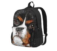 InOmak Cavalier King Charles Spaniel, chien cadeau,Sac à dos à poches, sac à dos décontracté, sac d'école résistant à l'eau pour les voyages, la randonnée ou le camping