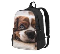 InOmak Cavalier King Charles Spaniel Chiens mignons Animaux de compagnie,Sac à dos à poches, sac à dos décontracté, sac d'école résistant à l'eau pour les voyages, la randonnée ou le camping