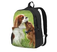 InOmak Cavalier King Charles Spaniel,Sac à dos à poches, sac à dos décontracté, sac d'école résistant à l'eau pour les voyages, la randonnée ou le camping