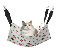 InOmak Champignons Rouges d'automne,Hamac Suspendu pour Chat, lit Suspendu Doux Double Face pour Petits Chiens,L