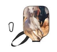 InOmak Cheval Sauvage Courant Contre la tempête de Sable, Housse de Raquette de Pickleball - Étui Compatible avec Toutes Les Formes et Tailles de Raquettes