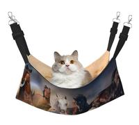 InOmak Cheval Sauvage Courant Contre Une tempête de Sable,Hamac Suspendu pour Chat, lit Suspendu Doux Double Face pour Petits Chiens,L