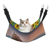 InOmak Cheval Tournesol Jaune imprimé,Hamac Suspendu pour Chat, lit Suspendu Doux Double Face pour Petits Chiens,M