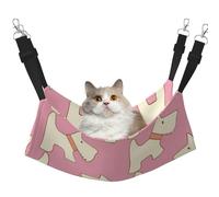 InOmak Chien de Compagnie de Dessin animé Scottish Terrier,Hamac Suspendu pour Chat, lit Suspendu Doux Double Face pour Petits Chiens,M