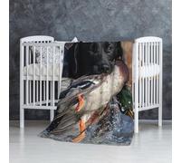 InOmak Chien Labrador de Chasse au Canard, Chiot Noir Cool, Animal,Couverture Douce et Chaude en Flanelle Anti-Boulochage 76 x 127 cm