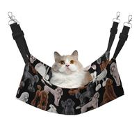 InOmak Chien Noir avec caniches,Hamac Suspendu pour Chat, lit Suspendu Doux Double Face pour Petits Chiens,L