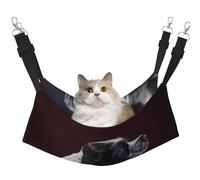 InOmak Chiot Cocker Spaniel Épagneul Noir et Blanc,Hamac Suspendu pour Chat, lit Suspendu Doux Double Face pour Petits Chiens,L