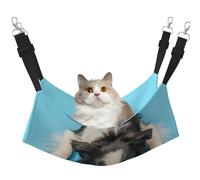 InOmak Chiot drôle Border Collie sur Fond Bleu,Hamac Suspendu pour Chat, lit Suspendu Doux Double Face pour Petits Chiens,L