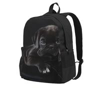 InOmak Chiots Cane Corso noirs,Sac à dos à poches, sac à dos décontracté, sac d'école résistant à l'eau pour les voyages, la randonnée ou le camping