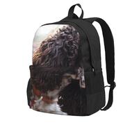 InOmak Cocker Spaniel anglais, brun et blanc, à poil frisé,Sac à dos à poches, sac à dos décontracté, sac d'école résistant à l'eau pour les voyages, la randonnée ou le camping