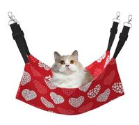 InOmak Coeurs Rouges et Blancs et Amour,Hamac Suspendu pour Chat, lit Suspendu Doux Double Face pour Petits Chiens,L