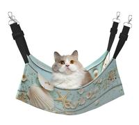 InOmak Collection Coquillages de Plage Vintage,Hamac Suspendu pour Chat, lit Suspendu Doux Double Face pour Petits Chiens,L