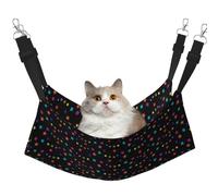 InOmak Confettis et étoiles,Hamac Suspendu pour Chat, lit Suspendu Doux Double Face pour Petits Chiens,L