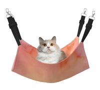 InOmak Corail Aquarelle Nuances Rose Orange,Hamac Suspendu pour Chat, lit Suspendu Doux Double Face pour Petits Chiens,L