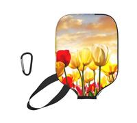 InOmak Coucher de Soleil sur Une Tulipe, Housse de Raquette de Pickleball - Étui Compatible avec Toutes Les Formes et Tailles de Raquettes
