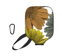 InOmak Couleurs automnales Modernes Gerbera Marguerite Florale, Housse de Raquette de Pickleball - Étui Compatible avec Toutes Les Formes et Tailles de Raquettes