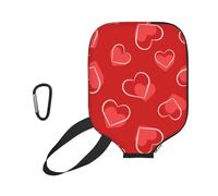 InOmak Cœur d'amour pour la Saint-Valentin, Housse de Raquette de Pickleball - Étui Compatible avec Toutes Les Formes et Tailles de Raquettes