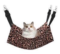 InOmak Découpage imprimé léopard Rose et Noir,Hamac Suspendu pour Chat, lit Suspendu Doux Double Face pour Petits Chiens,M