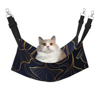 InOmak Dégradé doré linéaire avec Feuilles de Ginkgo biloba,Hamac Suspendu pour Chat, lit Suspendu Doux Double Face pour Petits Chiens,M