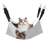 InOmak Deux Chiots Yorkshire Terrier,Hamac Suspendu pour Chat, lit Suspendu Doux Double Face pour Petits Chiens,L