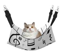 InOmak Échelles de Notes de Musique Noire,Hamac Suspendu pour Chat, lit Suspendu Doux Double Face pour Petits Chiens,M