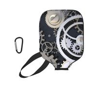 InOmak Engrenages mécaniques Steampunk, Housse de Raquette de Pickleball - Étui Compatible avec Toutes Les Formes et Tailles de Raquettes