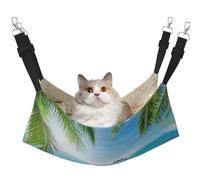 InOmak Étoiles de mer, Plage, Palmiers, imprimé,Hamac Suspendu pour Chat, lit Suspendu Doux Double Face pour Petits Chiens,M