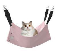 InOmak Étoiles Roses et Blanches imprimées,Hamac Suspendu pour Chat, lit Suspendu Doux Double Face pour Petits Chiens,L
