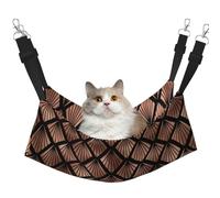 InOmak Éventails Art Déco en Or Rose sur Fond Noir,Hamac Suspendu pour Chat, lit Suspendu Doux Double Face pour Petits Chiens,M