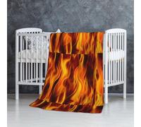 InOmak Feu,Couverture Douce et Chaude en Flanelle Anti-Boulochage 76 x 127 cm