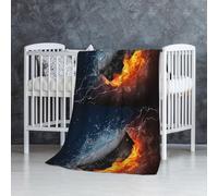 InOmak Feu de Hockey sur Glace,Couverture Douce et Chaude en Flanelle Anti-Boulochage 76 x 127 cm