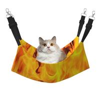 InOmak Feu et Flammes,Hamac Suspendu pour Chat, lit Suspendu Doux Double Face pour Petits Chiens,L